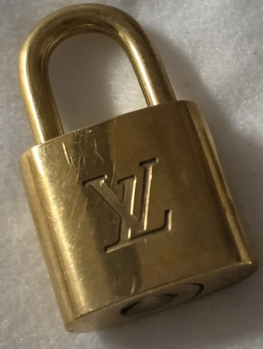Louis Vuitton Gold-Tone Padlock and Key Set # 304